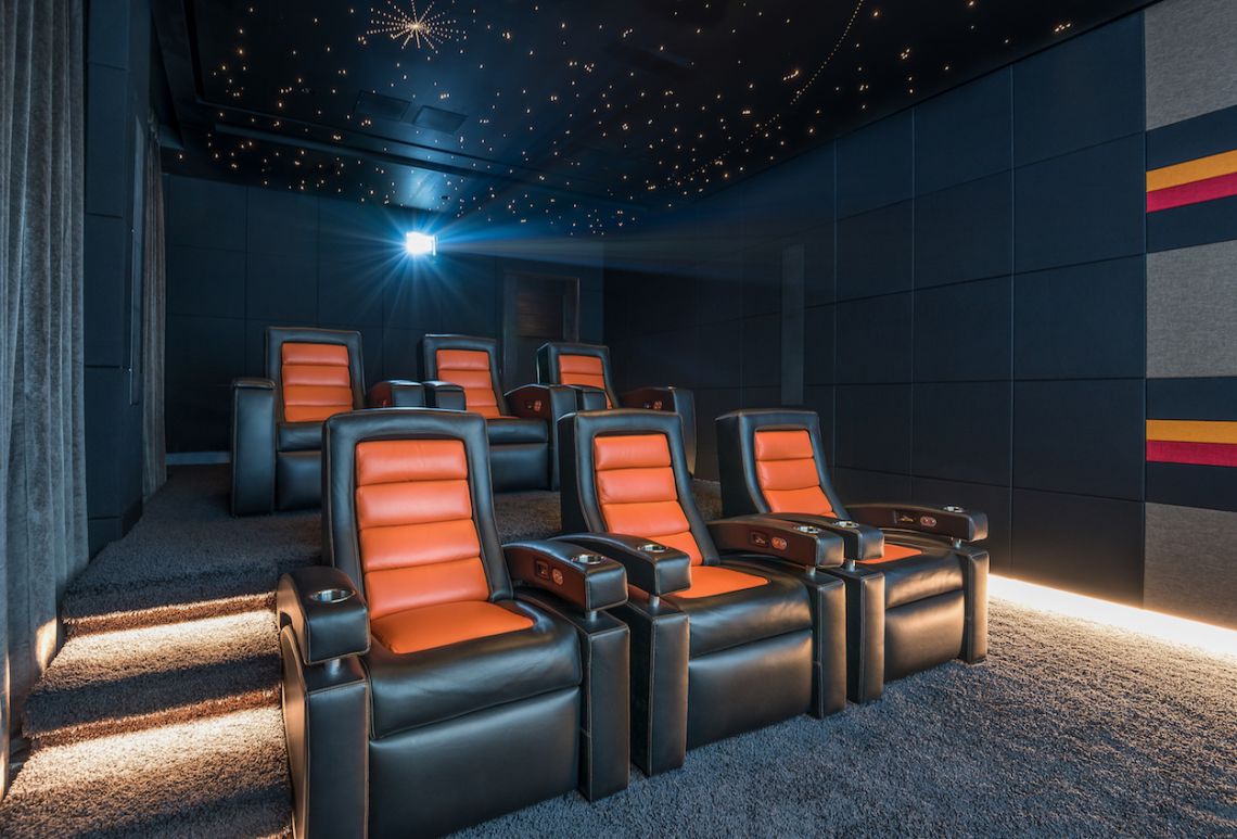 Private home cinema room